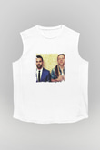 Macklemore Baskılı Unisex Beyaz Kolsuz Tişört