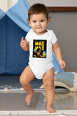 Mad Max Baskılı Beyaz Unisex Bebek Body - Zıbın