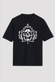 Mad Season Baskılı Unisex Siyah Oversize Tişört - Tshirt