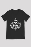 Mad Season Baskılı Unisex Siyah V Yaka Tişört - Tshirt