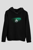 Makao - Macau Bayrağı Baskılı Unisex Siyah Kapüşonlu Sweatshirt