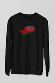 Malavi - Malawi Bayrağı Baskılı Unisex Siyah Sweatshirt