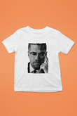 Malcolm X James Baskılı Beyaz Unisex Beyaz Çocuk Tişört - Tshirt