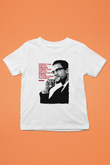 Malcolm X James Baskılı Beyaz Unisex Beyaz Çocuk Tişört - Tshirt