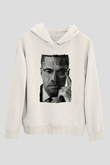 Malcolm X James Baskılı Beyaz Unisex Kapüşonlu Sweatshirt
