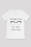 Malcolm X James Baskılı Beyaz Unisex V Yaka Tişört - Tshirt