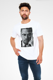Malcolm X James Baskılı Unisex Beyaz Tişört - Tshirt