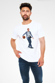Malcolm X James Baskılı Unisex Beyaz Tişört - Tshirt