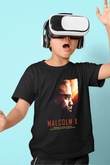Malcolm X James Baskılı Unisex Siyah Çocuk Tişört - Tshirt