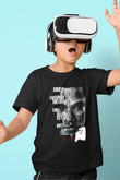 Malcolm X James Baskılı Unisex Siyah Çocuk Tişört - Tshirt