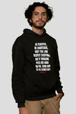 Malcolm X James Baskılı Unisex Siyah Kapüşonlu Sweatshirt