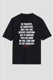 Malcolm X James Baskılı Unisex Siyah Oversize Tişört - Tshirt