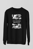 Malcolm X James Baskılı Unisex Siyah Sweatshirt