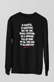 Malcolm X James Baskılı Unisex Siyah Sweatshirt