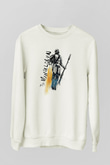 Mandalorian Baskılı Beyaz Unisex Sweatshirt