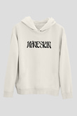 Maneskin Baskılı Beyaz Unisex Kapüşonlu Sweatshirt