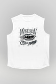Maneskin Baskılı Beyaz Unisex Kolsuz Tişört - Tshirt
