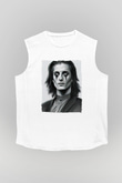 Maneskin Baskılı Beyaz Unisex Kolsuz Tişört - Tshirt