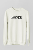 Maneskin Baskılı Beyaz Unisex Sweatshirt