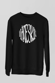 Maneskin Baskılı Unisex Siyah Sweatshirt