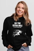 Maraton - Marathon Baskılı Unisex Siyah Hoodie