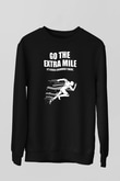 Maraton - Marathon Baskılı Unisex Siyah Sweatshirt