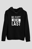 Maraton - Marathon Baskılı Unisex Siyah Hoodie