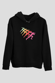 Maraton - Marathon Baskılı Unisex Siyah Hoodie