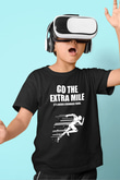 Maraton - Marathon Baskılı Unisex Siyah Çocuk Tİşörtü - Tshirt