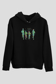 Maraton - Marathon Baskılı Unisex Siyah Hoodie