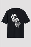 Marcus Aurelius Baskılı Unisex Siyah Tişört