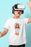 Mariah Carey Baskılı Beyaz Unisex Çocuk Tişört