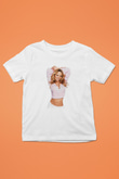 Mariah Carey Baskılı Beyaz Unisex Çocuk Tişört