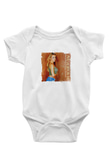 Mariah Carey Baskılı Unisex Beyaz Bebek Body - Zıbın