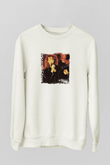 Mariah Carey Baskılı Unisex Beyaz Sweatshirt
