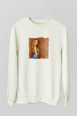 Mariah Carey Baskılı Unisex Beyaz Sweatshirt