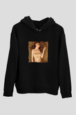Mariah Carey Baskılı Unisex Siyah Hoodie