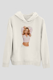 Mariah Carey Beyaz Unisex Kapşonlu Sweatshirt