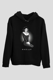 Mariah Carey Siyah Unisex Kapüşonlu Sweatshirt