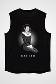 Mariah Carey Siyah Unisex Kolsuz Tişört