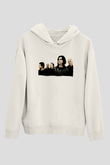 Marillion Baskılı Beyaz Unisex Kapüşonlu Sweatshirt