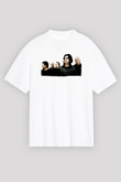 Marillion Baskılı Beyaz Unisex Oversize Tişört - Tshirt