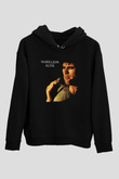 Marillion Baskılı Unisex Siyah Kapüşonlu Sweatshirt