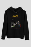 Marillion Baskılı Unisex Siyah Kapüşonlu Sweatshirt
