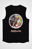 Marillion Baskılı Unisex Siyah Kolsuz Tişört - Tshirt