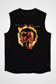 Marillion Baskılı Unisex Siyah Kolsuz Tişört - Tshirt