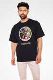 Marillion Baskılı Unisex Siyah Oversize Tişört - Tshirt