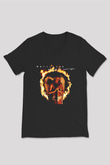 Marillion Baskılı Unisex Siyah V Yaka Tişört - Tshirt