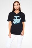 Marillion Baskılı Unisex Siyah V Yaka Tişört - Tshirt
