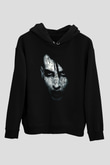 Marilyn Manson Siyah Unisex Kapüşonlu Sweatshirt